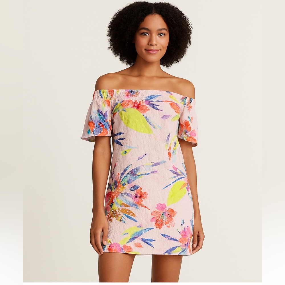 Trina Turk Colorful Eyelet Dress XS
